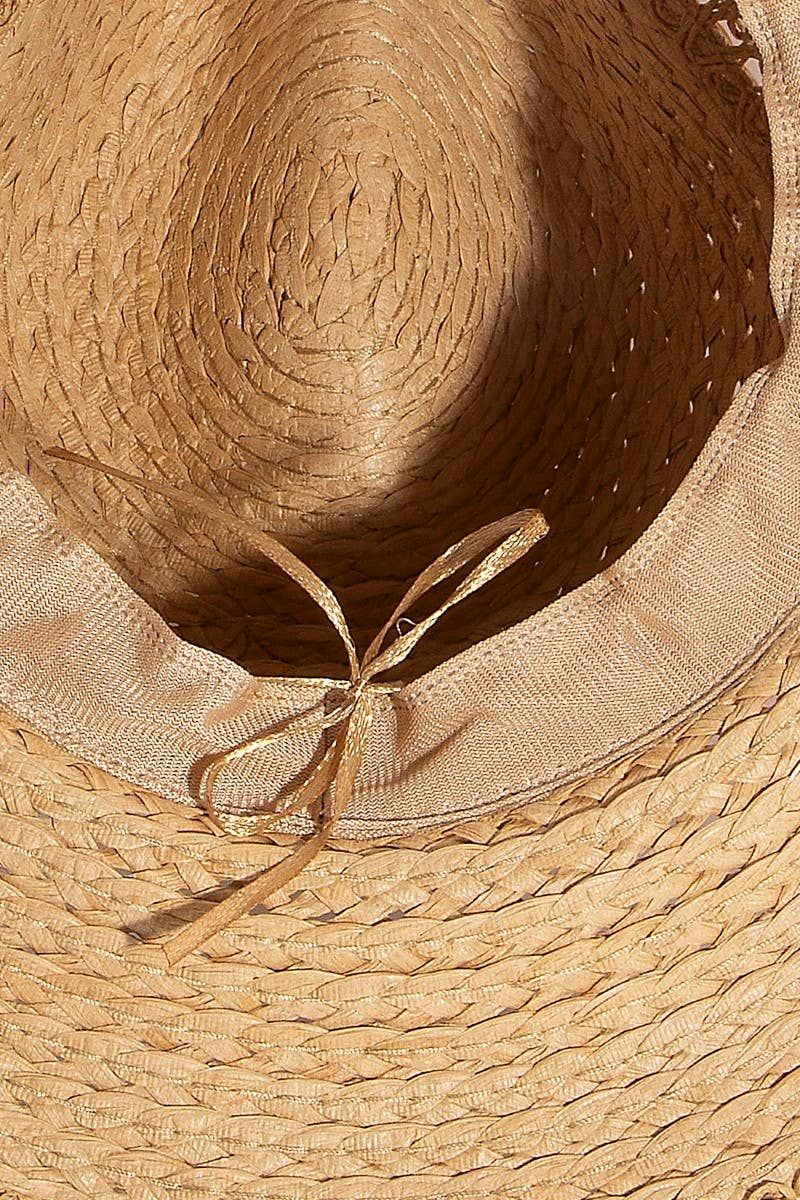 Boho Flat Brim Straw Hat