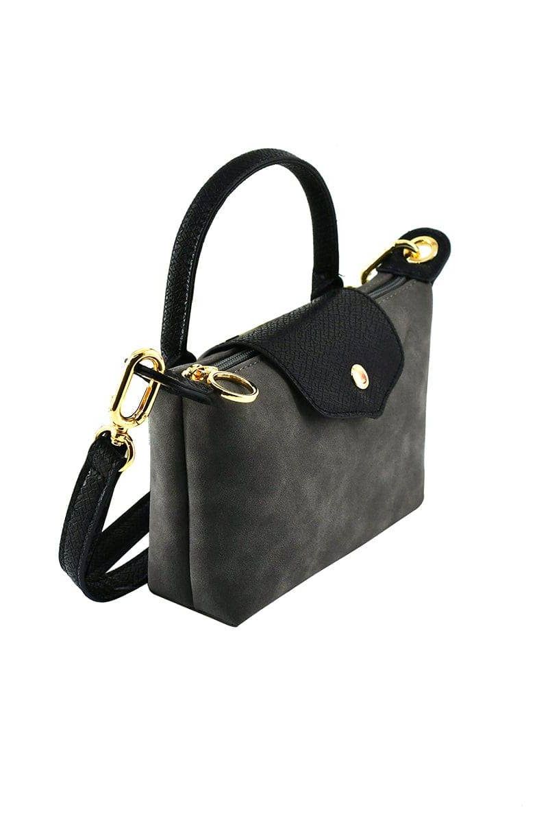 SU781 Faux Suede Mini Crossbody Bag