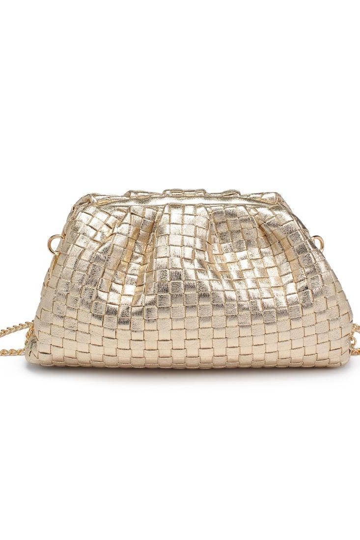 Tate Woven Frame Clutch