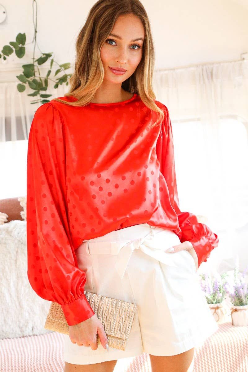 Dot Satin Blouse