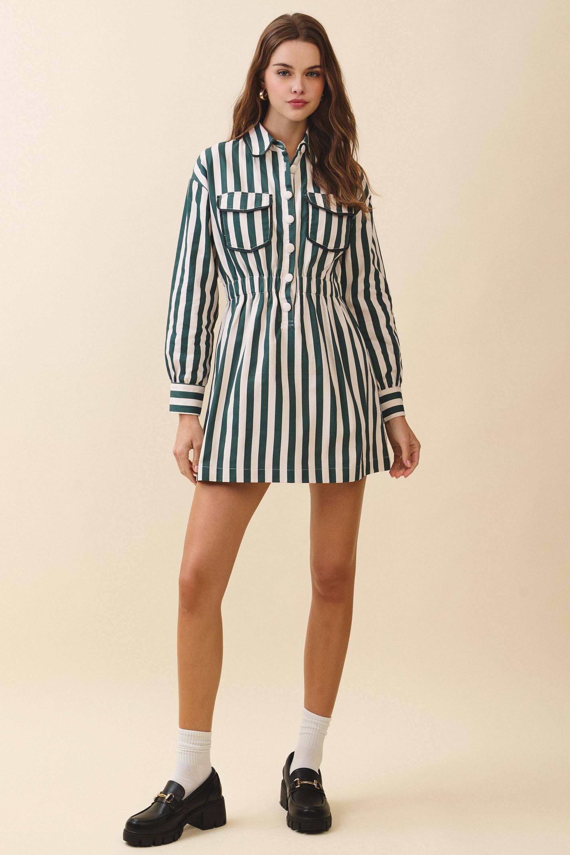 Sierra II Striped Shirt Dress