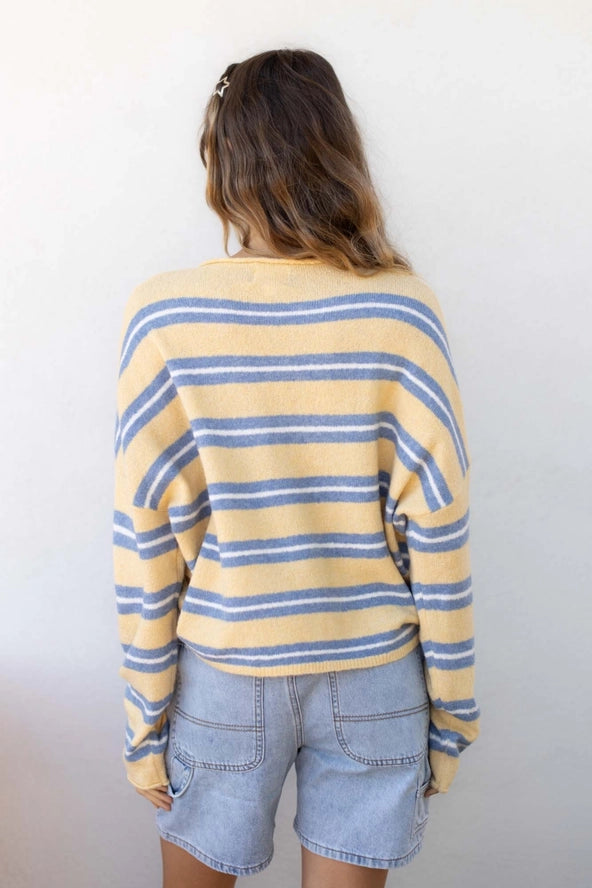 Between the Lines Striped Cardigan Sweater