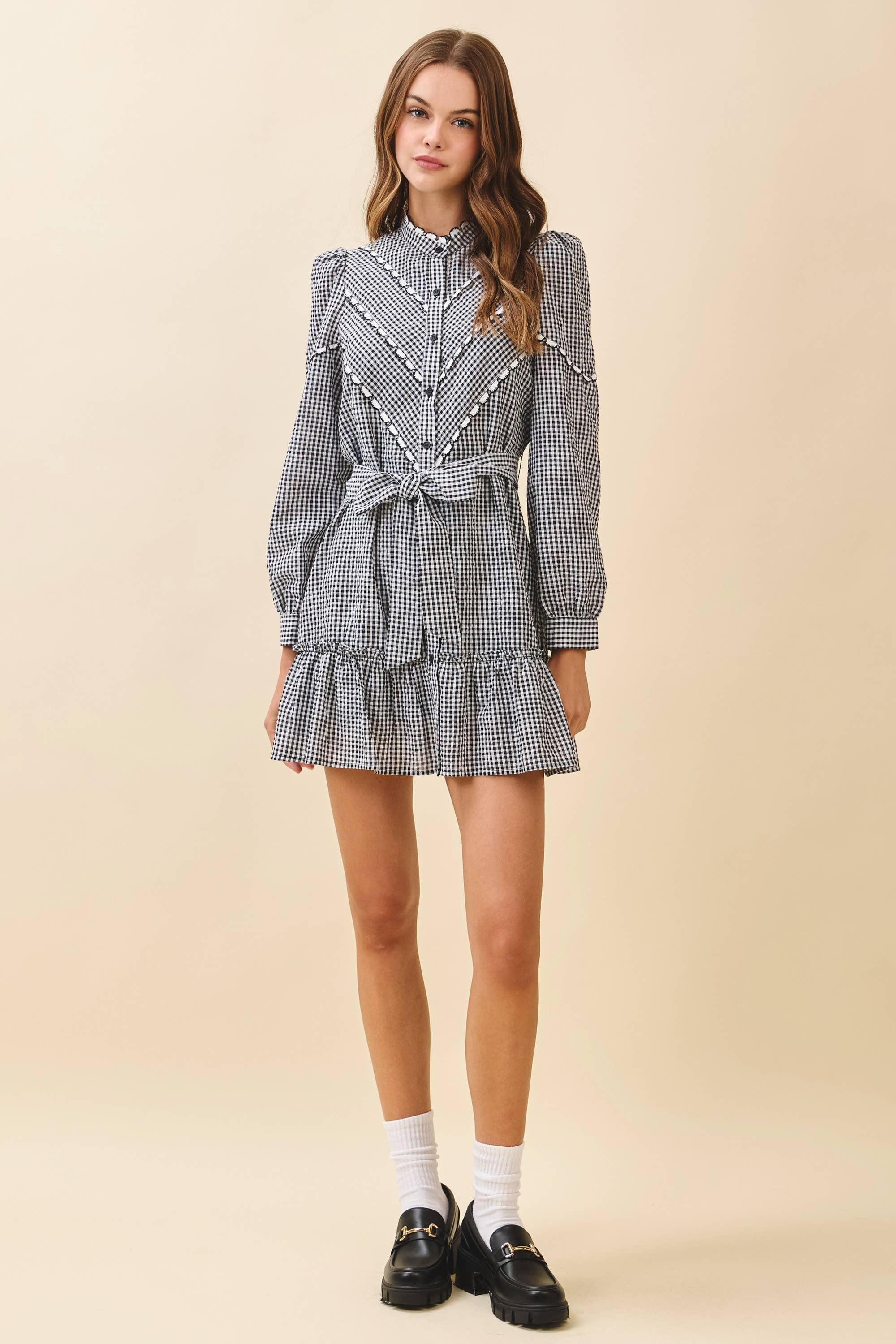 GiGi Gingham Ruffle Dress