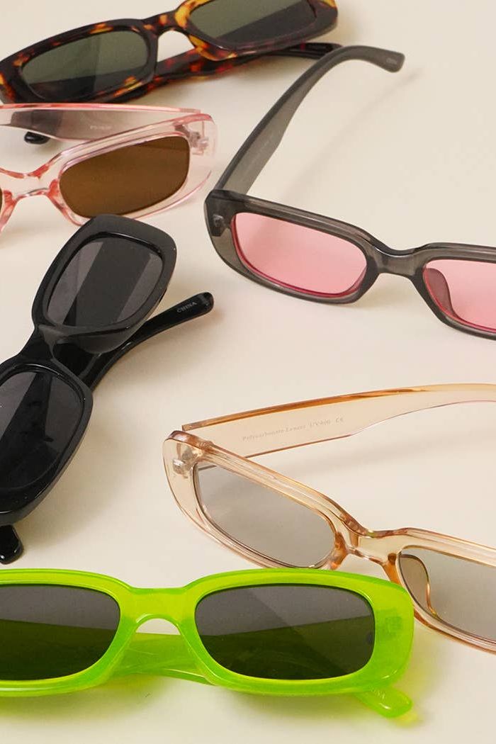 Rectangle Acetate Fashion Assorted Sunglasses