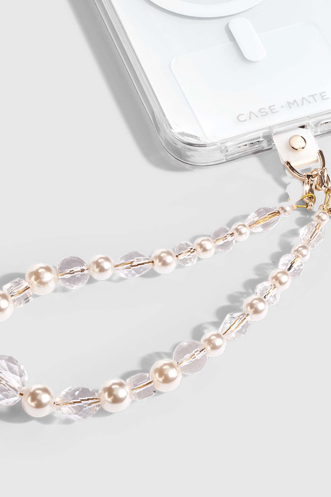Crystal Pearl Phone Charm