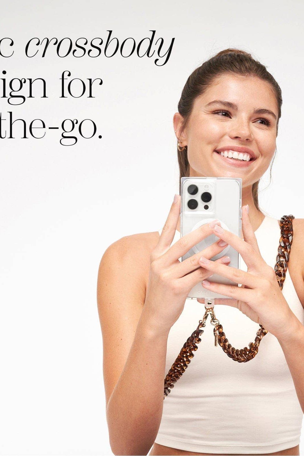 Tortoiseshell Chain Phone Crossbody