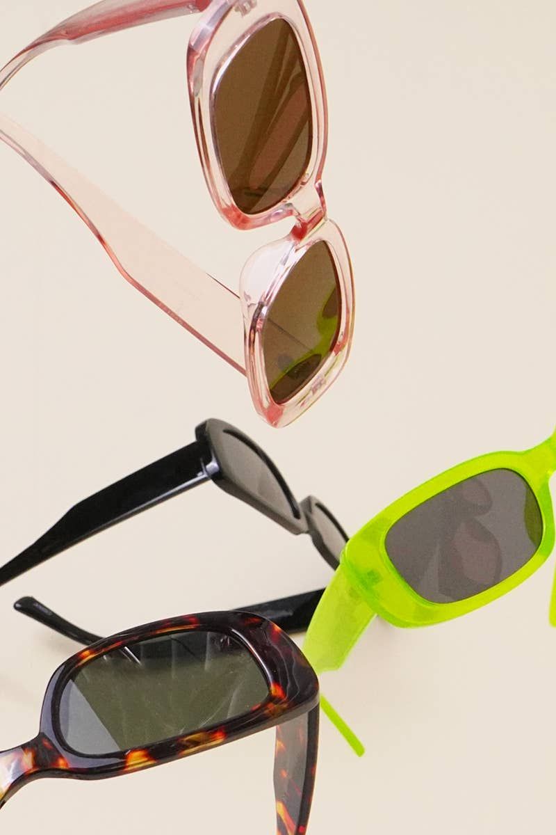 Rectangle Acetate Fashion Assorted Sunglasses