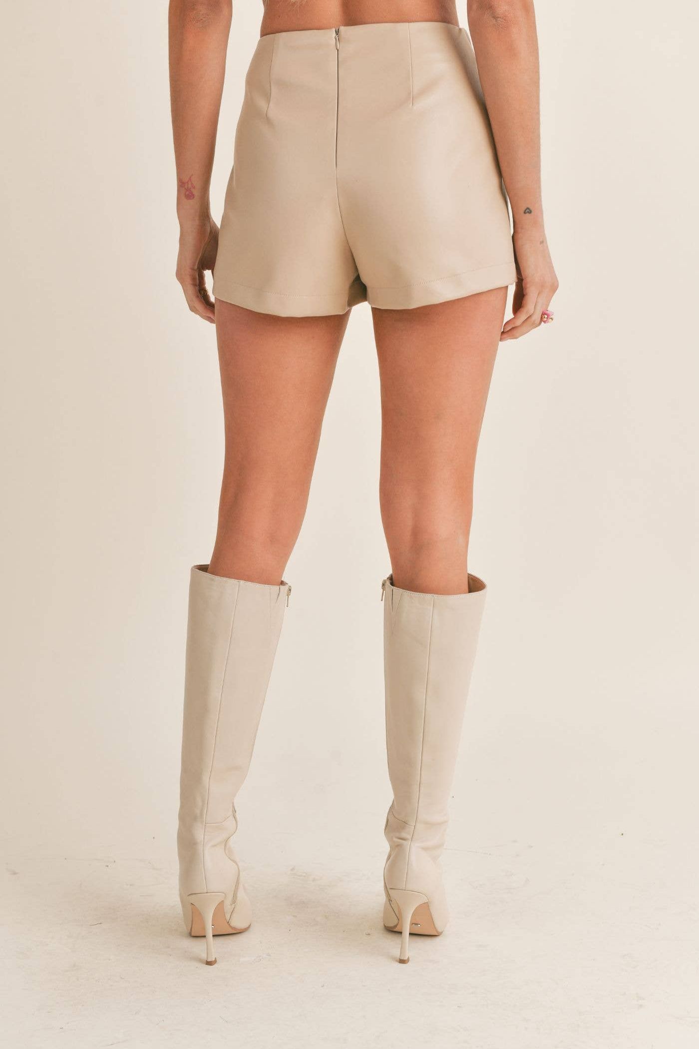 Feel The Beat Vegan Leather Skort