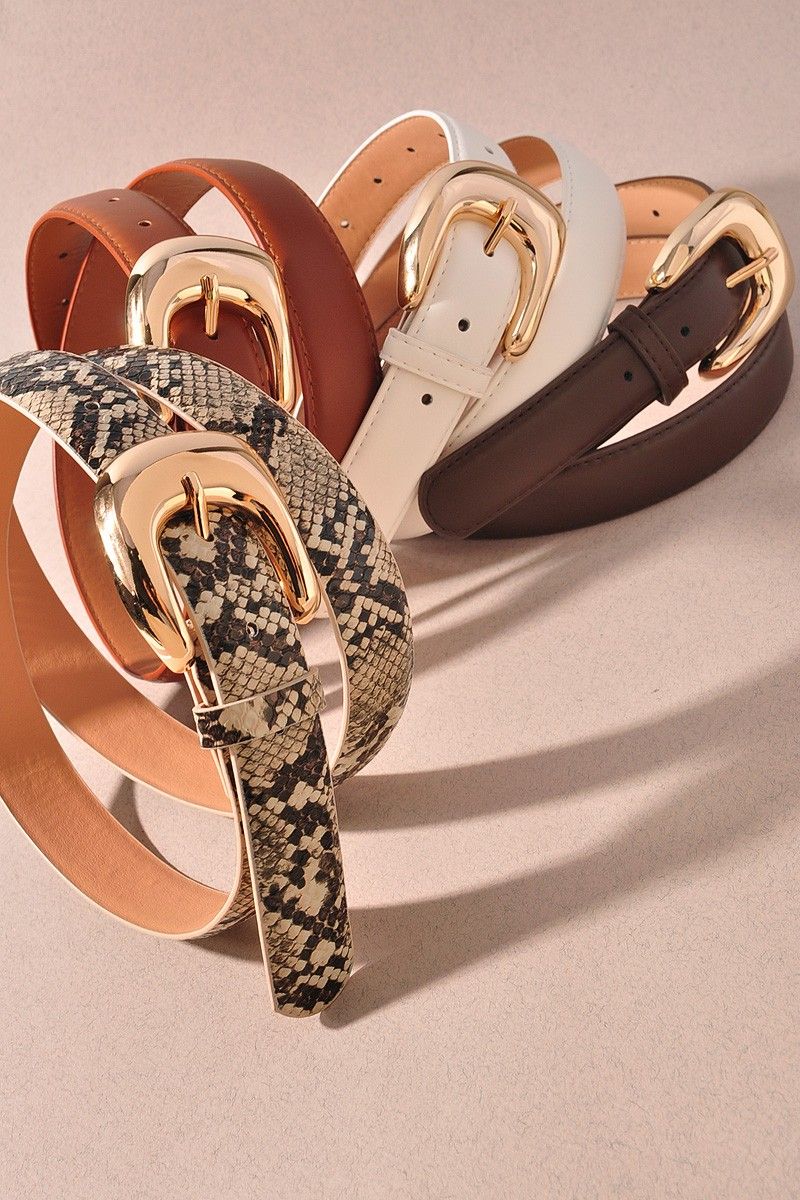 Organic Curve U-Buckle belt