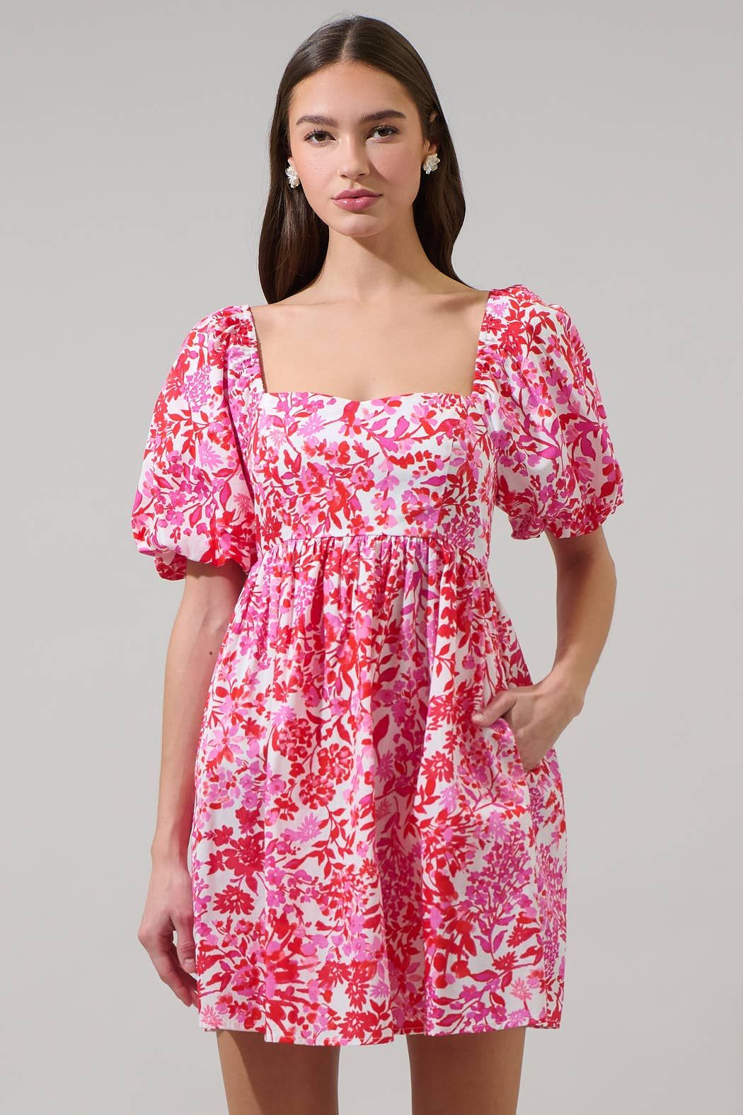 Reidy Floral Samia Smocked Mini Dress