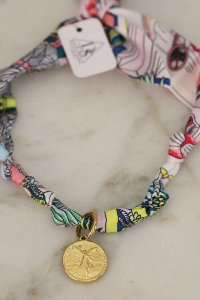 Gilded Coin Scarf Necklace