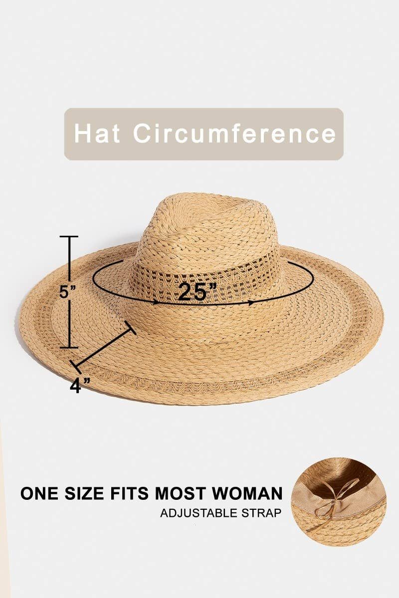 Boho Flat Brim Straw Hat