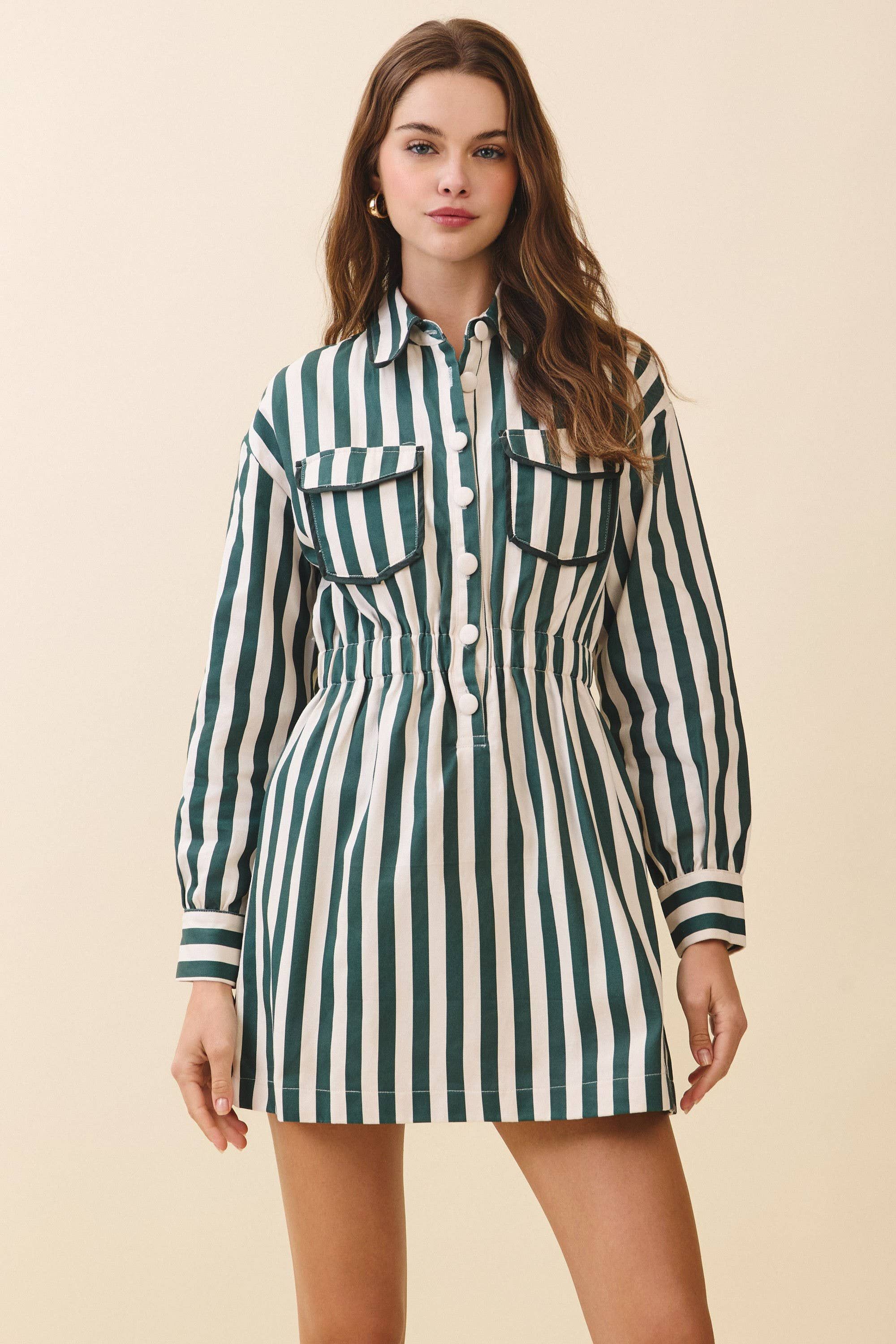 Sierra II Striped Shirt Dress