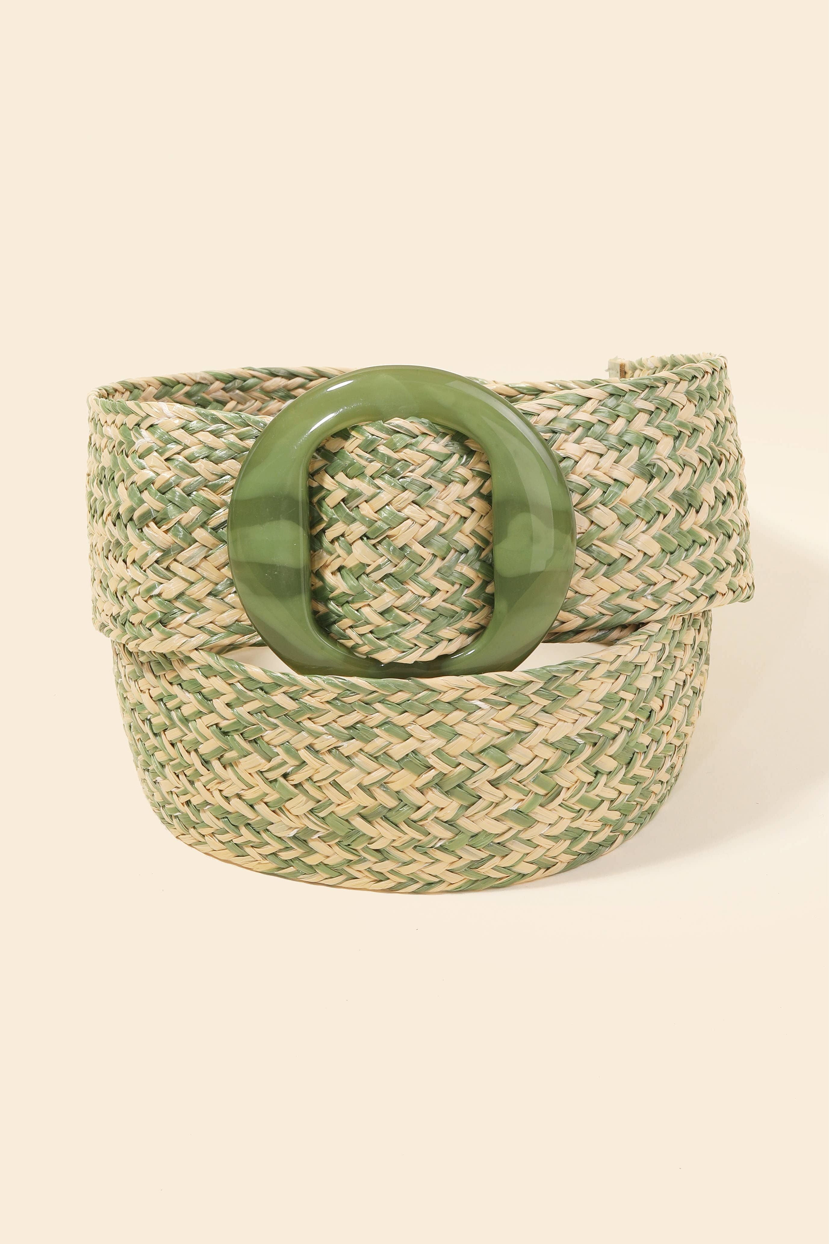 Braided Belt with Tonal Buckle Detail