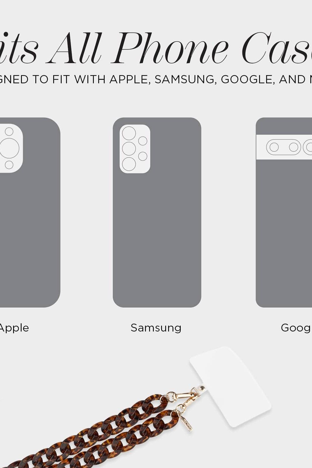 Tortoiseshell Chain Phone Crossbody