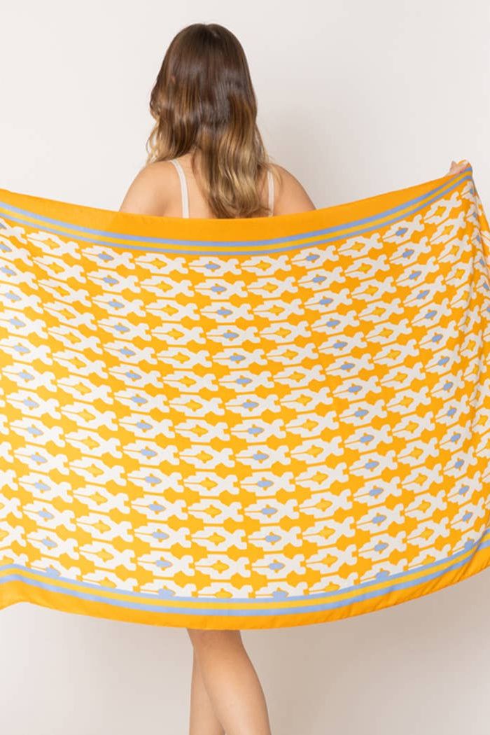 Summer Tile Print Scarf/Wrap
