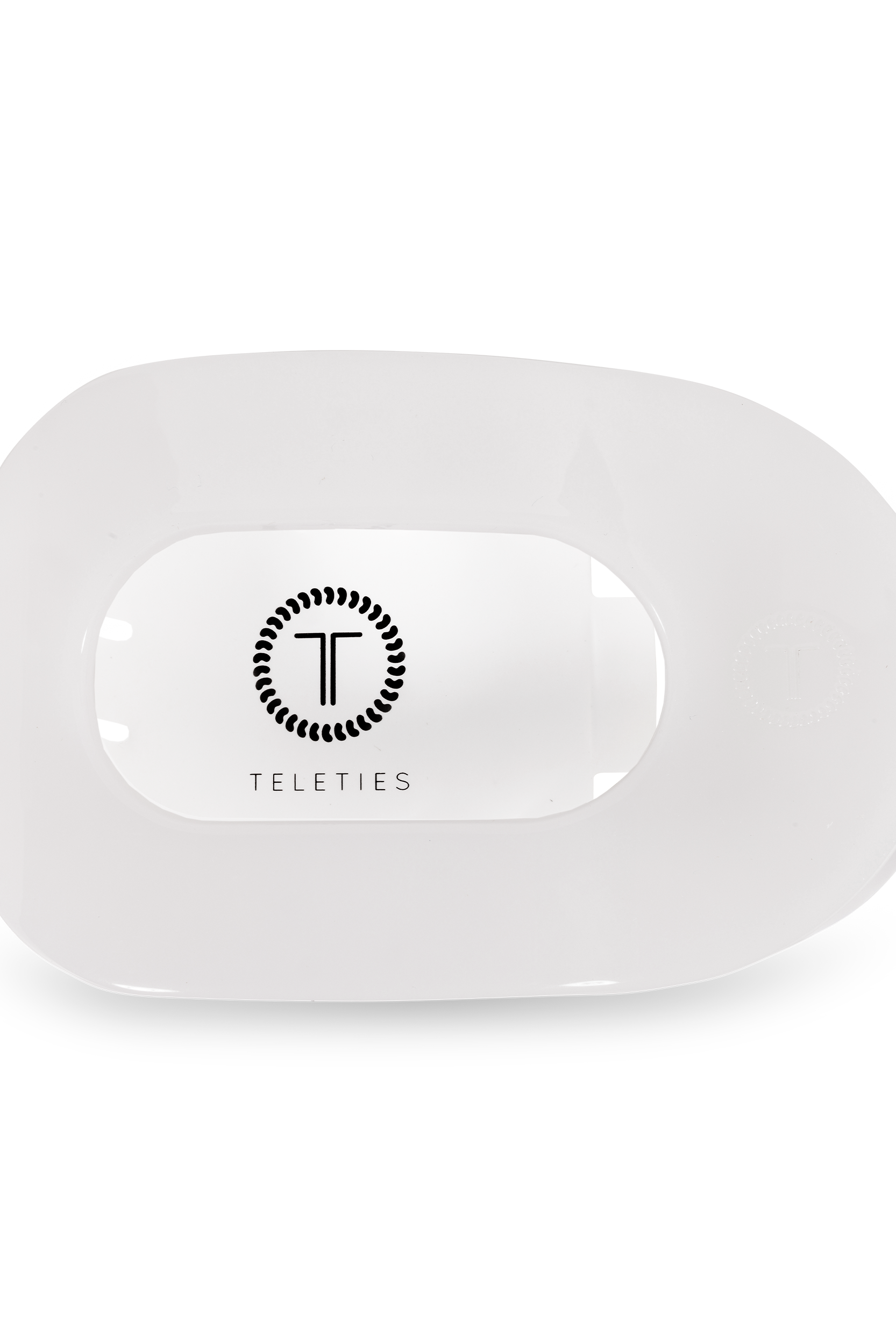 Round Flat Hair Clip | Large | Coconut White