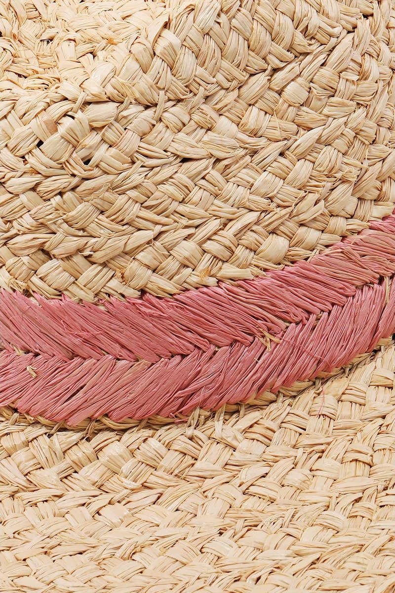 Braided Leaf Strap Straw Hat
