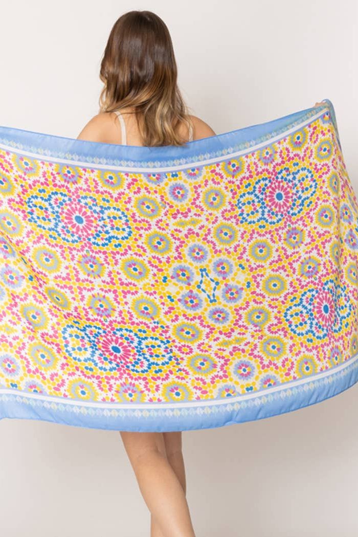 Summer Tile Print Scarf/Wrap