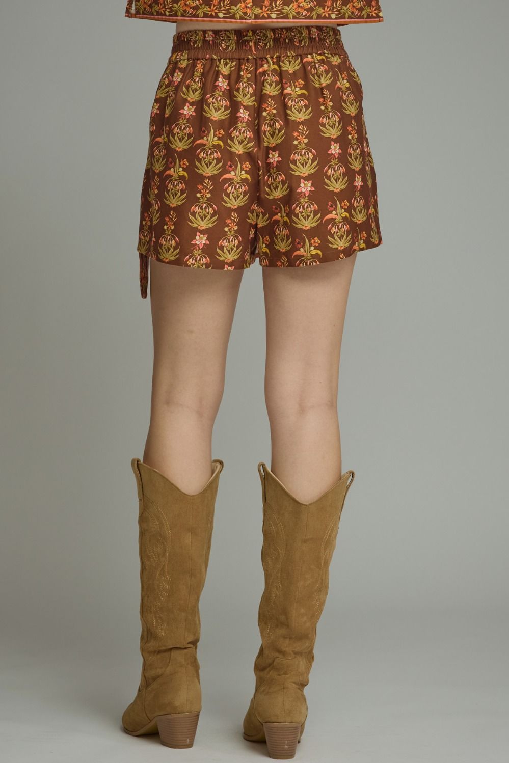 Border Bloom Floral Wrap Mini Skort