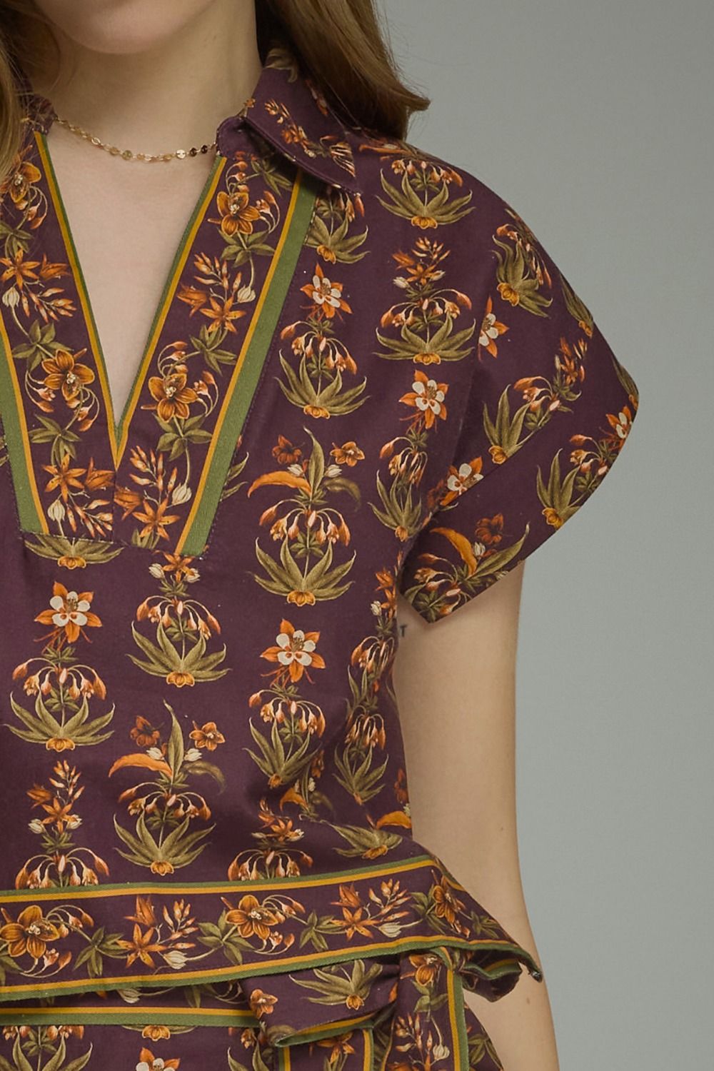 Border Bloom Boho Medallion Print Top