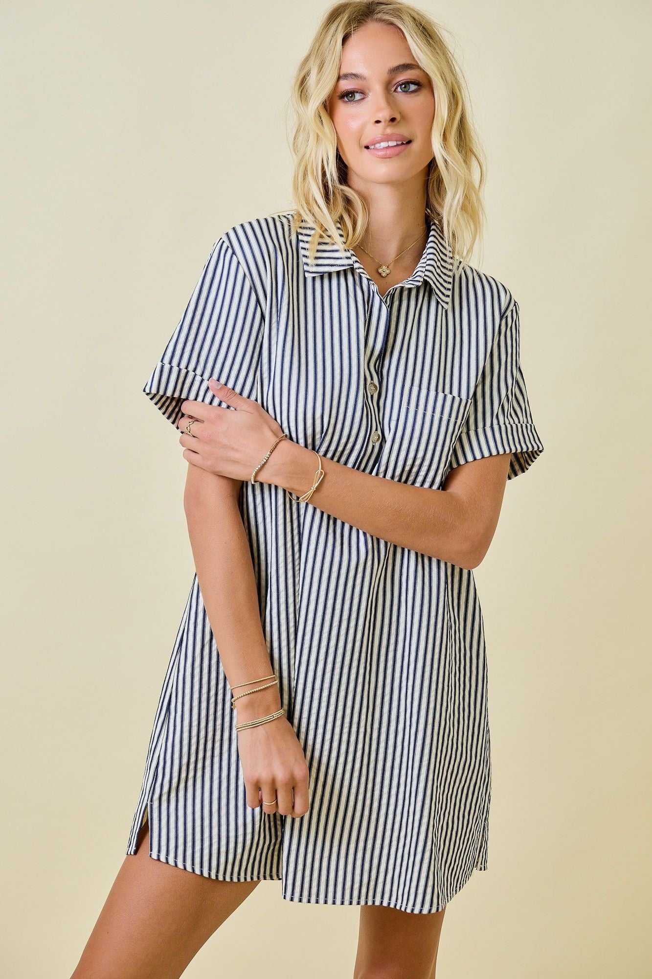 Striped Easy Shirt Dress