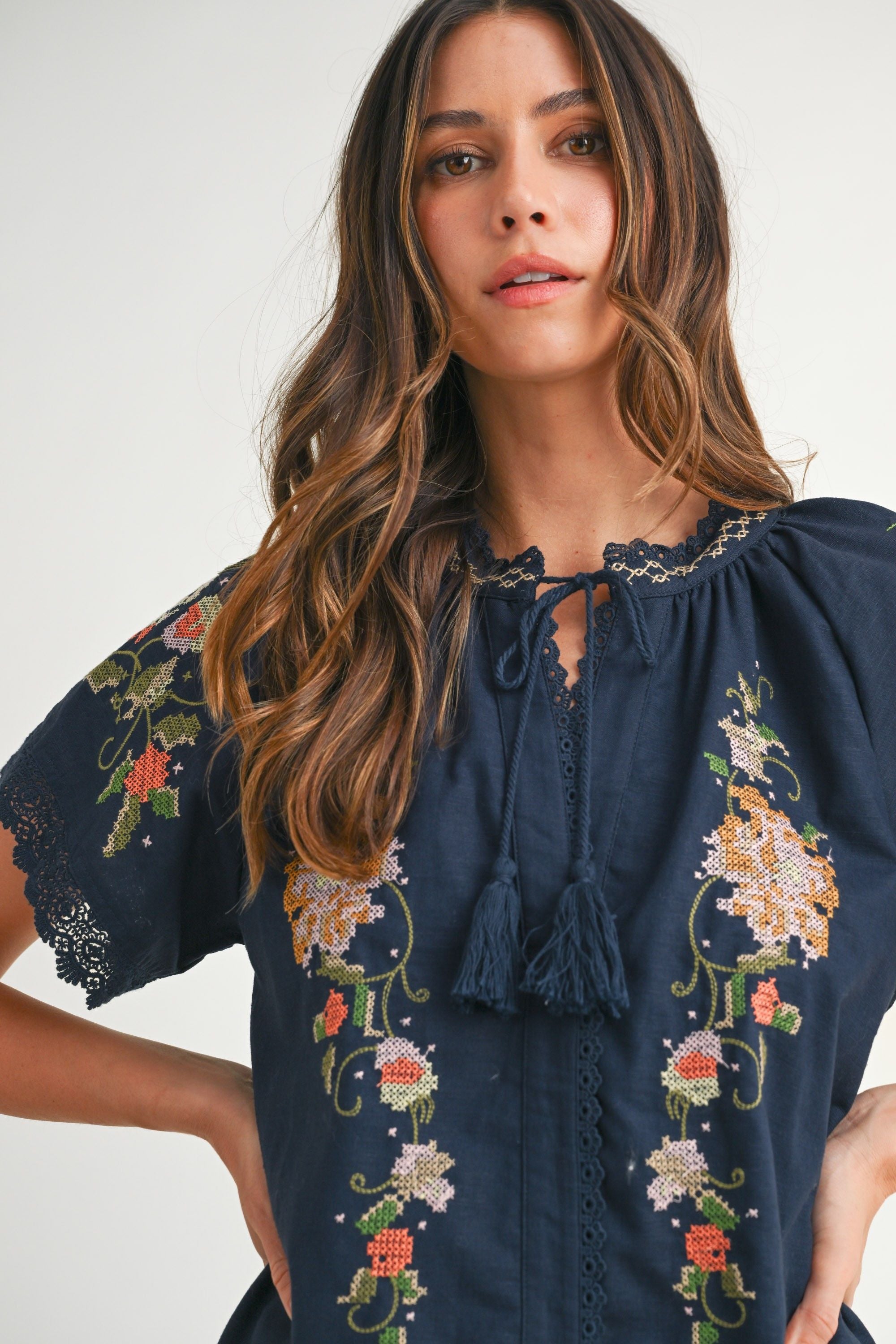 Ellie Embroidered Romper