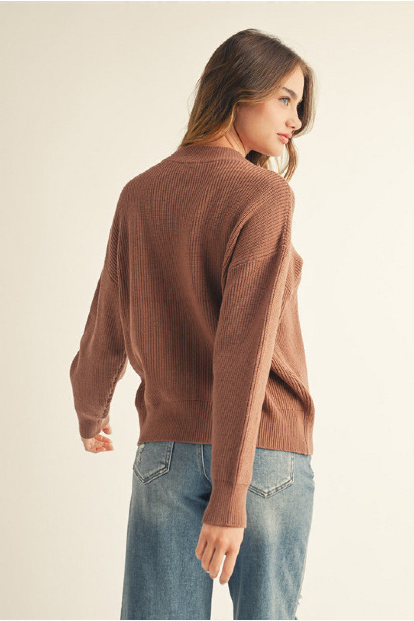 The Babs Button Sweater