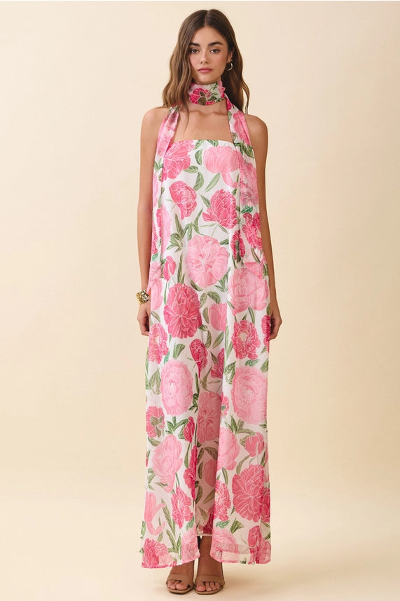 Rose Garden Halter Maxi